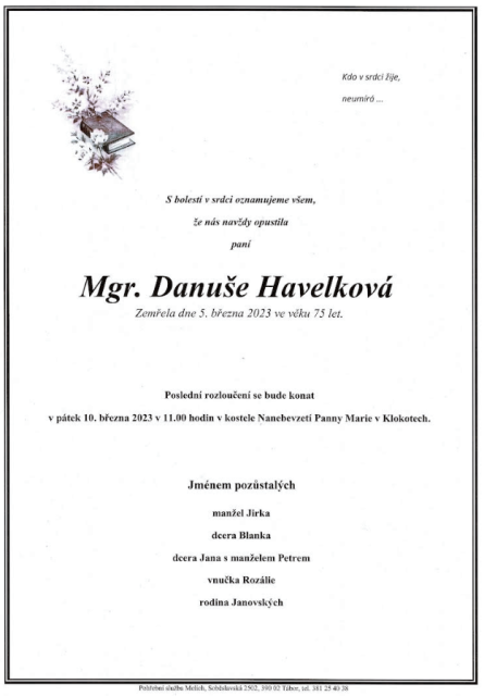 Havelková Danuše Mgr.