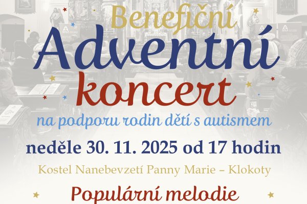 Benefiční adventní koncert na podporu rodin dětí s autismem