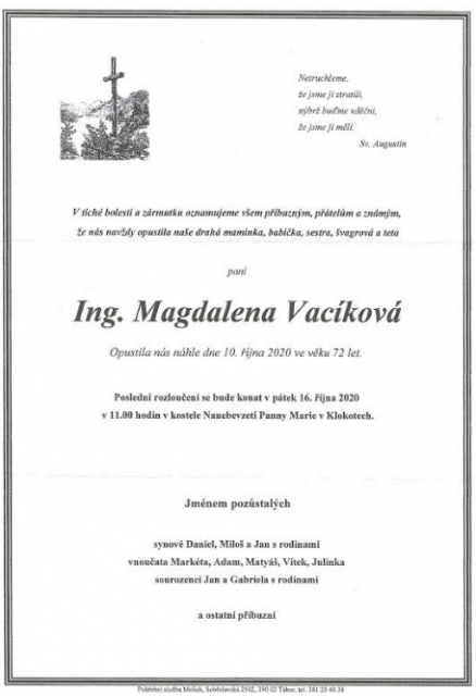 Ing. Magdalena Vacíková