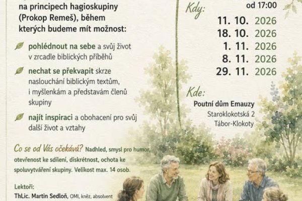 Naslouchej si - Cyklus 5 večerních setkání na principech hagioskupiny... Naslouchej si - Cyklus 5 večerních setkání na principech hagioskupiny...