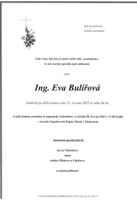 Ing. Eva Bulířová