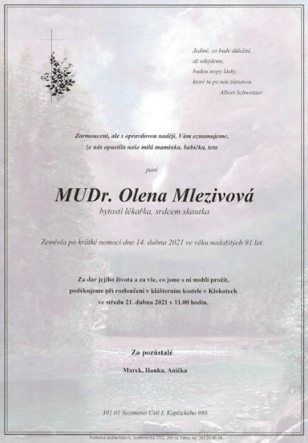 MUDr. Olena Mlezivová