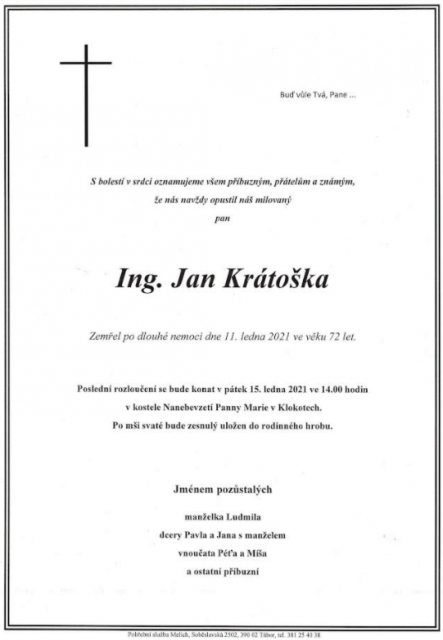 Ing. Jan Krátoška