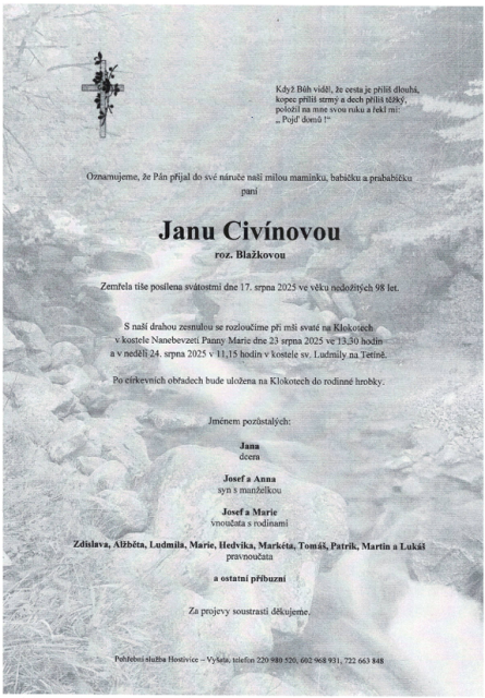 Jana Civínová roz. Blažková